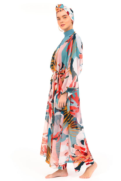 Lycra Fabric Printed Burkini & Kimono