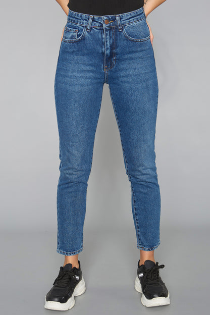 High-waist Ankle-length Women's Jeans