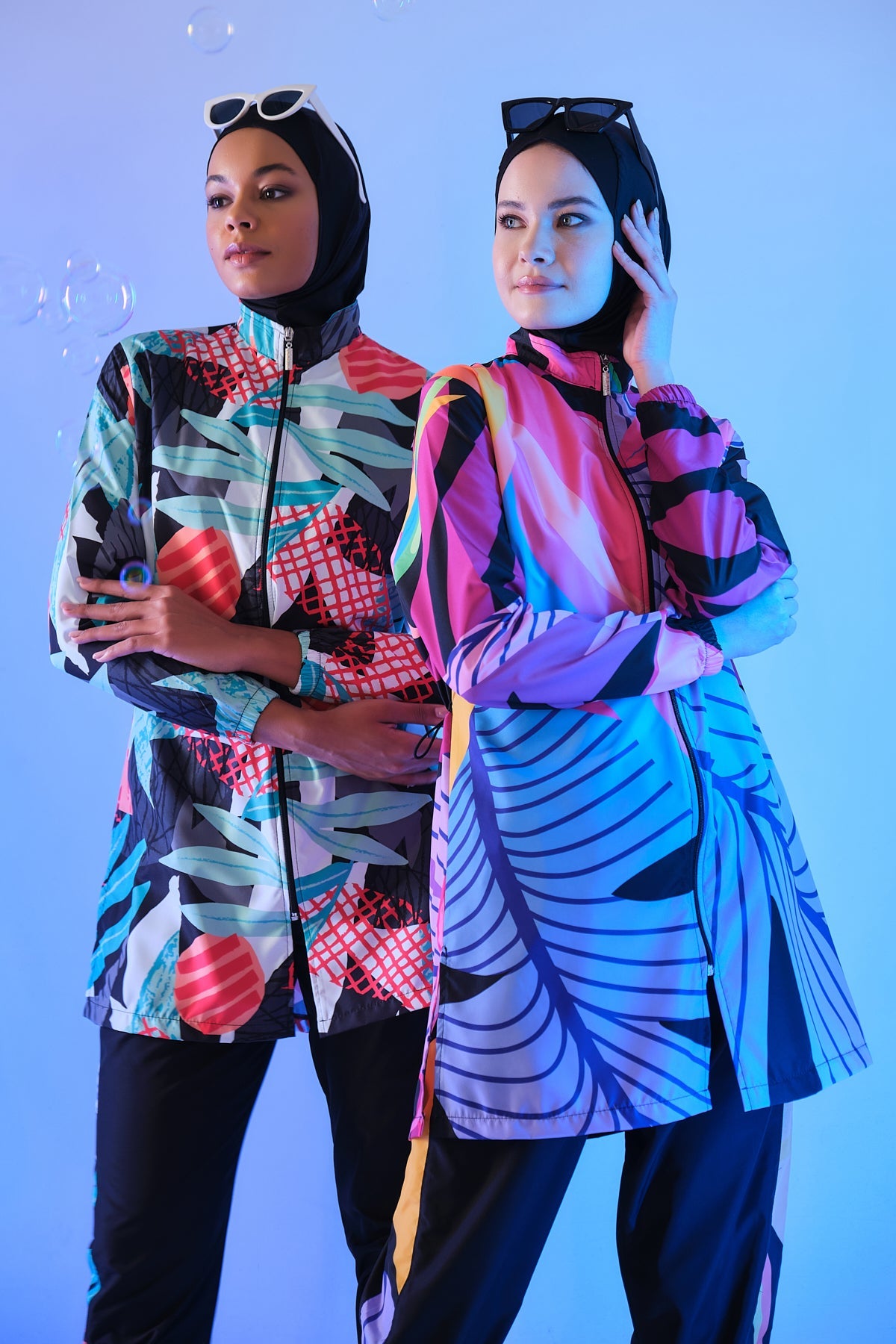 Tropical Print Parachute  Burkini